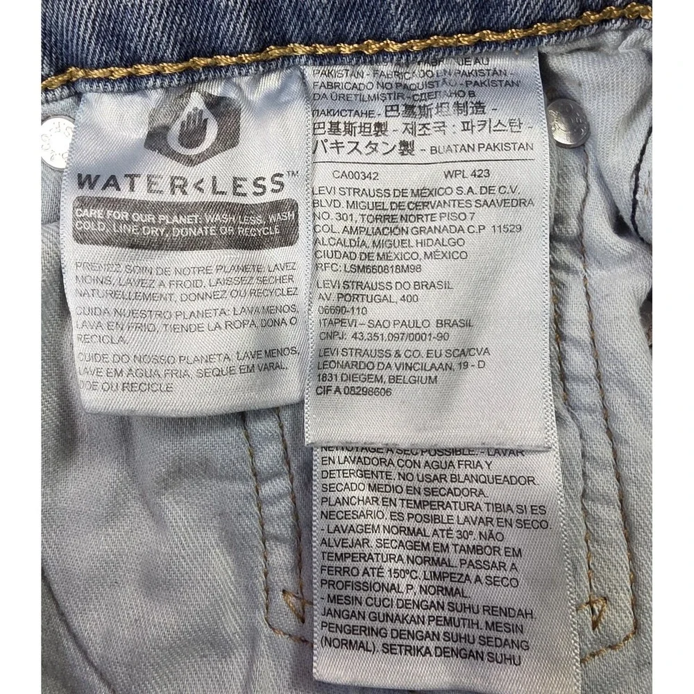 Levi's 511 Slim Fit Stretch Light Blue Stone Wash Denim Jeans Men's Size 30x30